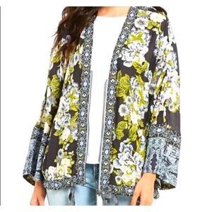 Free People Wildflower Cinched Kimono Jacket Top Oversized Women’s Size XS/S